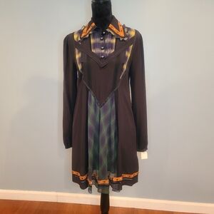 Rare Coach 1941 Runway Silk western dress Size 4-never worn